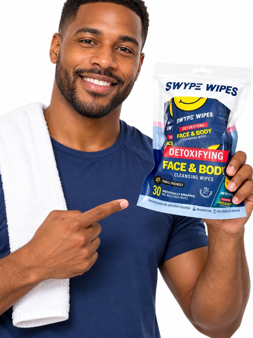 Swype Wipes Detoxifying Face & Body Cleansing Wipes 30 Individually Wrapped NEW